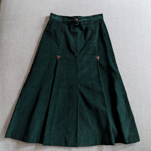 ▪️Vintage Tomboy Corduroy Green Skirt Size 7 - Picture 2 of 7